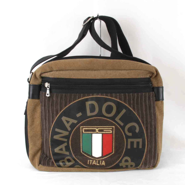 良品『USED』 
DOLCE&GABBANA ドルチェアンドガッバーナ 
 ショルダーバッグ 
キャンバス ブラウン