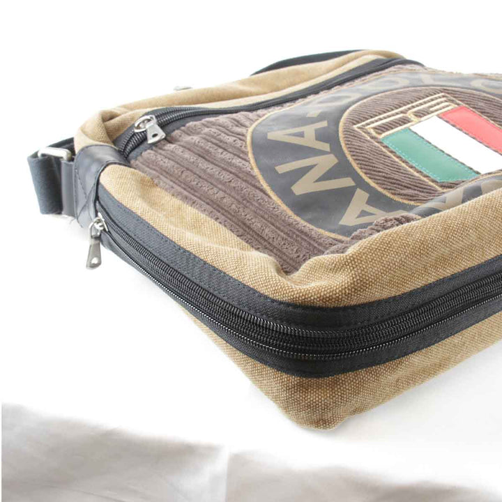 良品『USED』 
DOLCE&GABBANA ドルチェアンドガッバーナ 
 ショルダーバッグ 
キャンバス ブラウン