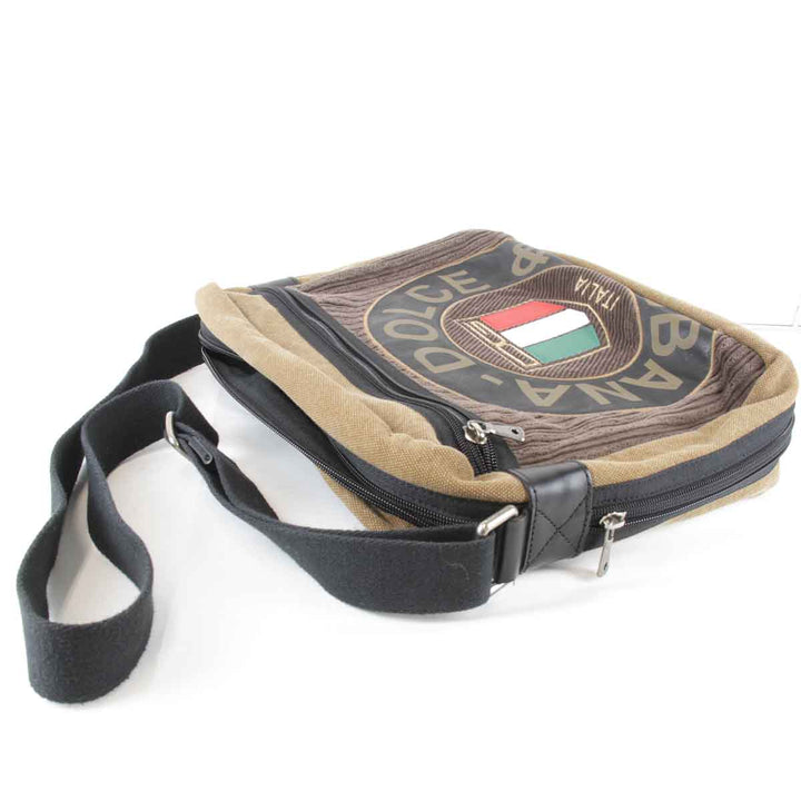 良品『USED』 
DOLCE&GABBANA ドルチェアンドガッバーナ 
 ショルダーバッグ 
キャンバス ブラウン