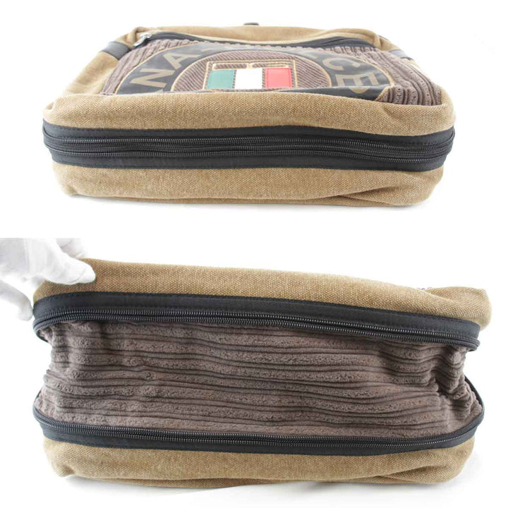 良品『USED』 
DOLCE&GABBANA ドルチェアンドガッバーナ 
 ショルダーバッグ 
キャンバス ブラウン
