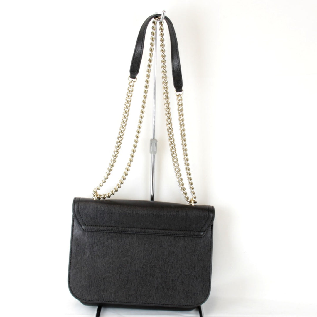 【価格改定】良品『USED』 
Furla フルラ 
 チェーン ショルダーバッグ 
レザー ブラック