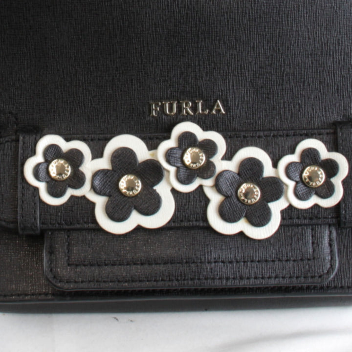 【価格改定】良品『USED』 
Furla フルラ 
 チェーン ショルダーバッグ 
レザー ブラック