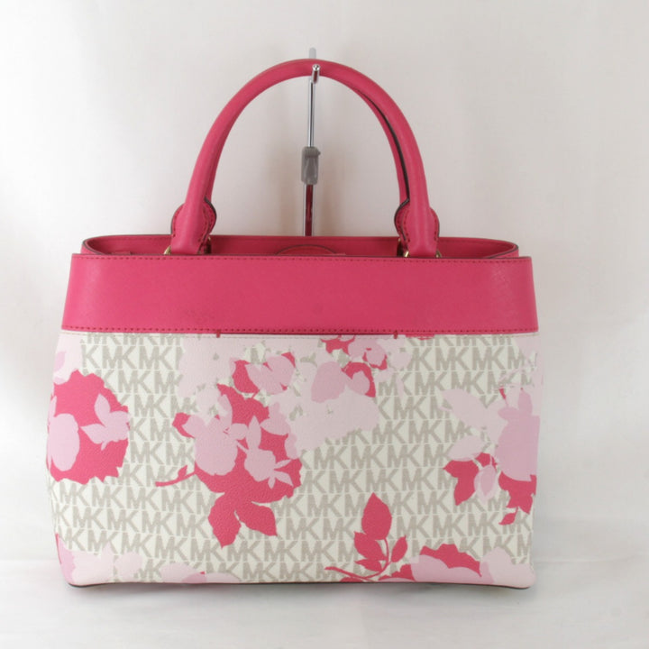美品『USED』 
Michael Kors マイケルコース 
 2way 花柄 ショルダーバッグ 
レザー ピンク
