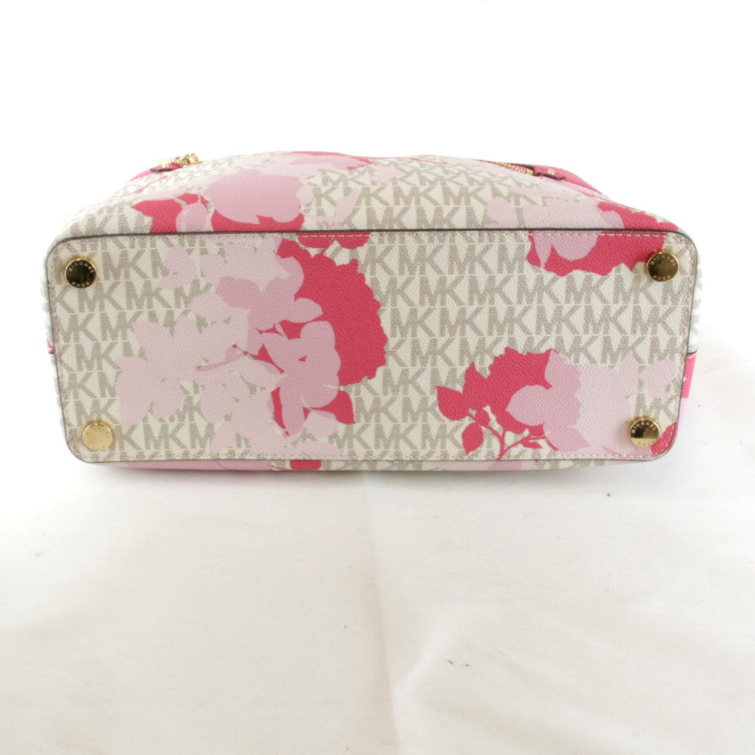 美品『USED』 
Michael Kors マイケルコース 
 2way 花柄 ショルダーバッグ 
レザー ピンク