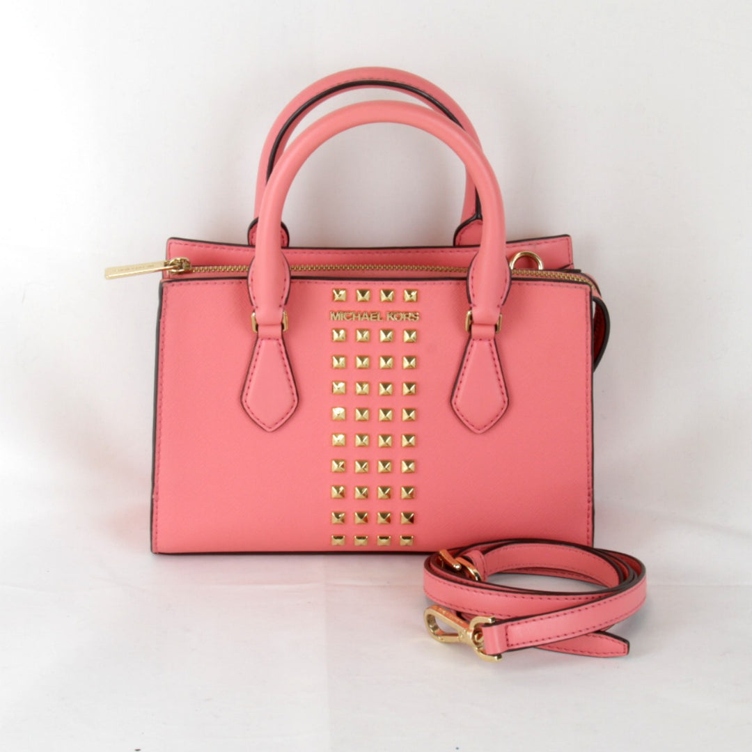 美品『USED』 
Michael Kors マイケルコース 
 2wayバッグ センタージップ スタッズ ショルダーバッグ 
レザー ピンク