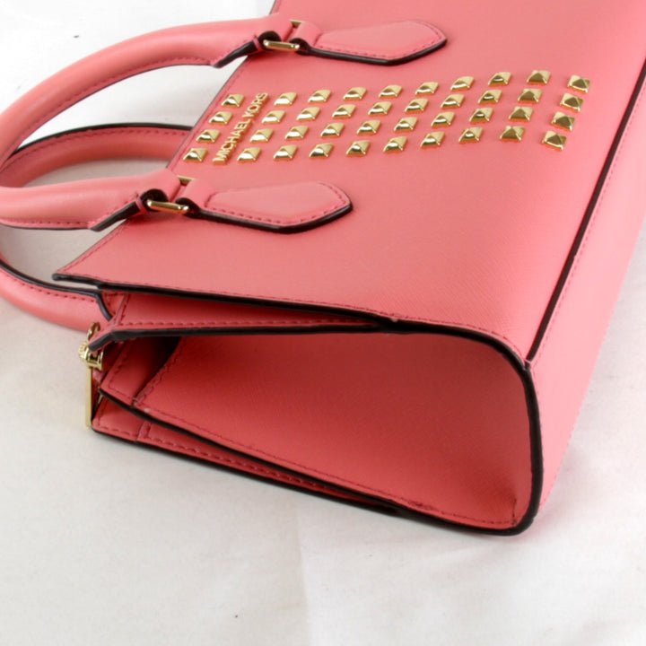 美品『USED』 
Michael Kors マイケルコース 
 2wayバッグ センタージップ スタッズ ショルダーバッグ 
レザー ピンク