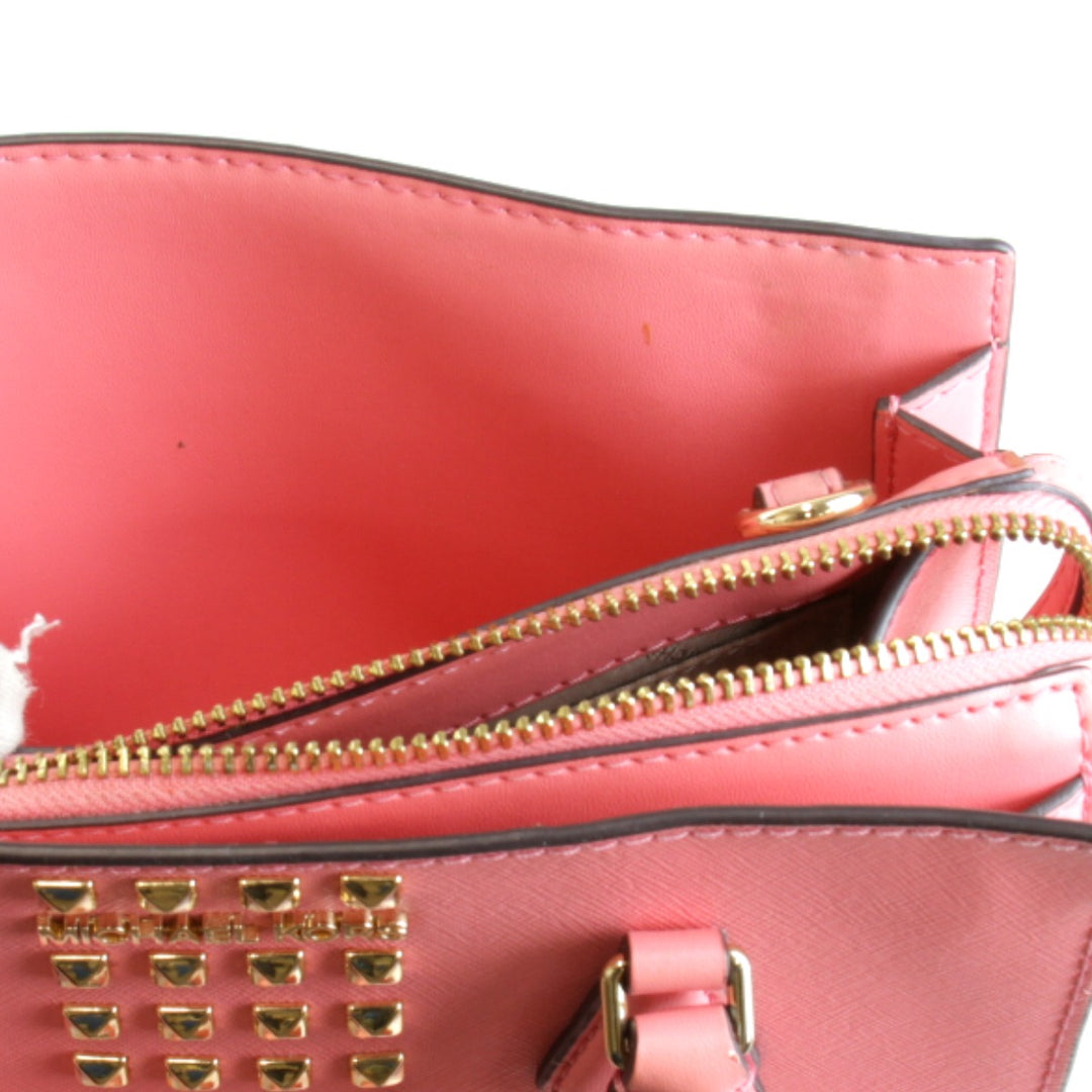 美品『USED』 
Michael Kors マイケルコース 
 2wayバッグ センタージップ スタッズ ショルダーバッグ 
レザー ピンク