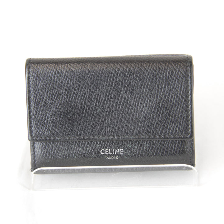 【価格改定】『USED』 
CELINE セリーヌ 
 10E603BEL 三つ折り財布 
レザー ブラック