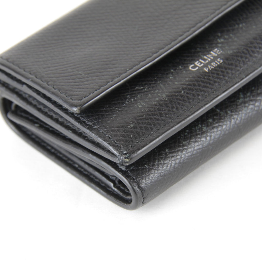 【価格改定】『USED』 
CELINE セリーヌ 
 10E603BEL 三つ折り財布 
レザー ブラック