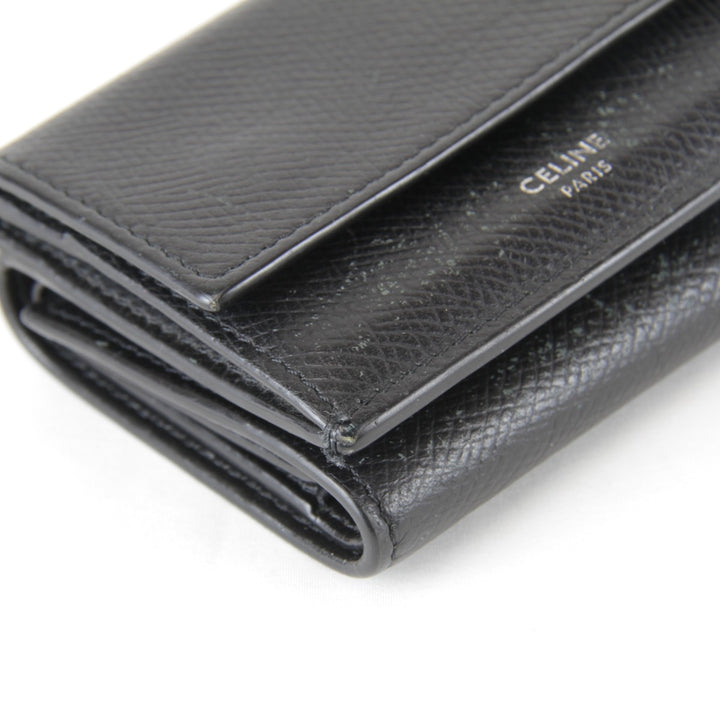 【価格改定】『USED』 
CELINE セリーヌ 
 10E603BEL 三つ折り財布 
レザー ブラック