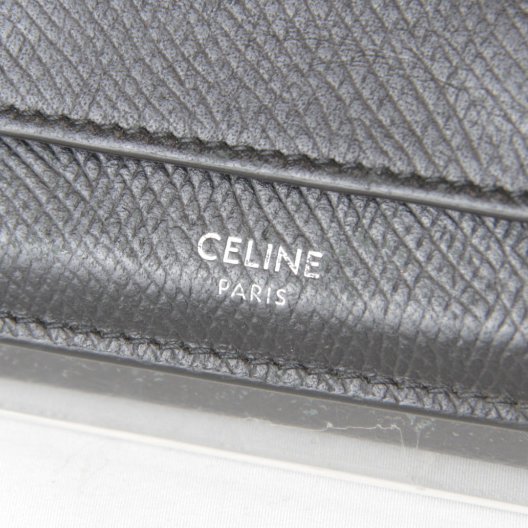 【価格改定】『USED』 
CELINE セリーヌ 
 10E603BEL 三つ折り財布 
レザー ブラック