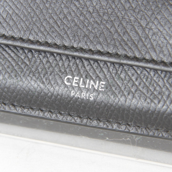【価格改定】『USED』 
CELINE セリーヌ 
 10E603BEL 三つ折り財布 
レザー ブラック