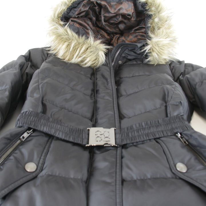 『USED』 
COACH コーチ 
 裏シグネチャー ベルトダウンコート XSサイズ ダウンジャケット 
ナイロン/ポリエステル /フェイクファー/ダウン/フェザー ブラック