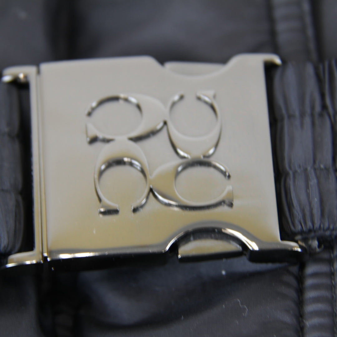 『USED』 
COACH コーチ 
 裏シグネチャー ベルトダウンコート XSサイズ ダウンジャケット 
ナイロン/ポリエステル /フェイクファー/ダウン/フェザー ブラック