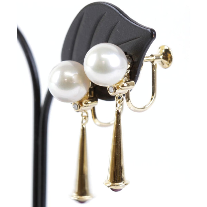 美品『USED』 K18/パール 
イヤリング
 6.8g