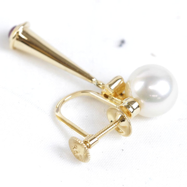 美品『USED』 K18/パール 
イヤリング
 6.8g