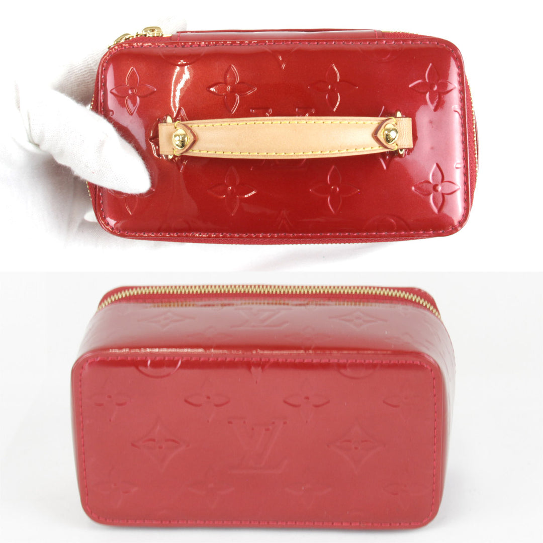 良品『USED』 
LOUIS VUITTON ルイ・ヴィトン 
 ポムダムール ジュエルケース M91273 ポーチ 
モノグラムヴェルニ ポムダムール