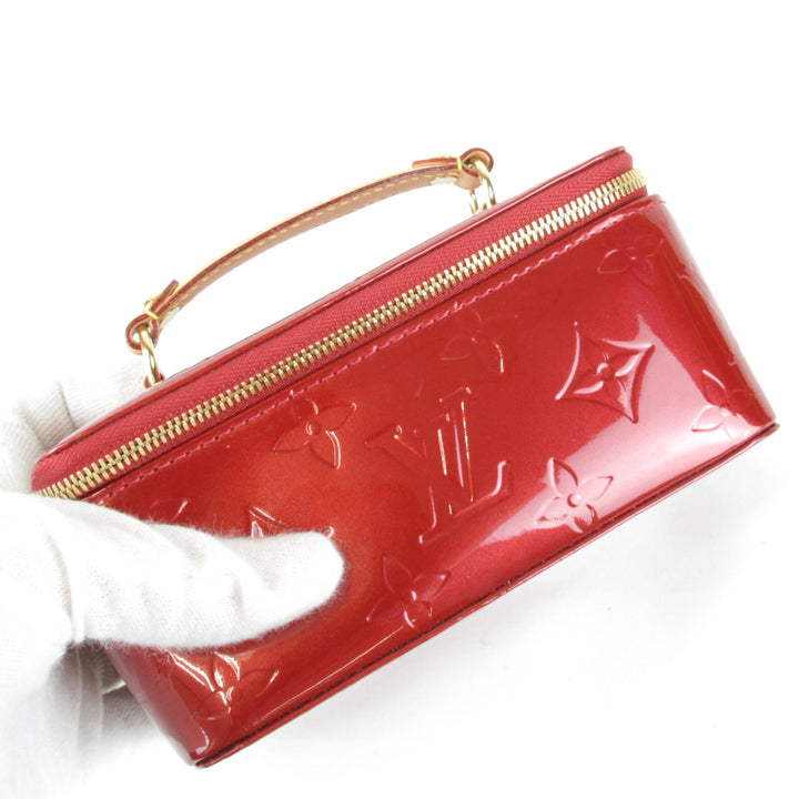 良品『USED』 
LOUIS VUITTON ルイ・ヴィトン 
 ポムダムール ジュエルケース M91273 ポーチ 
モノグラムヴェルニ ポムダムール