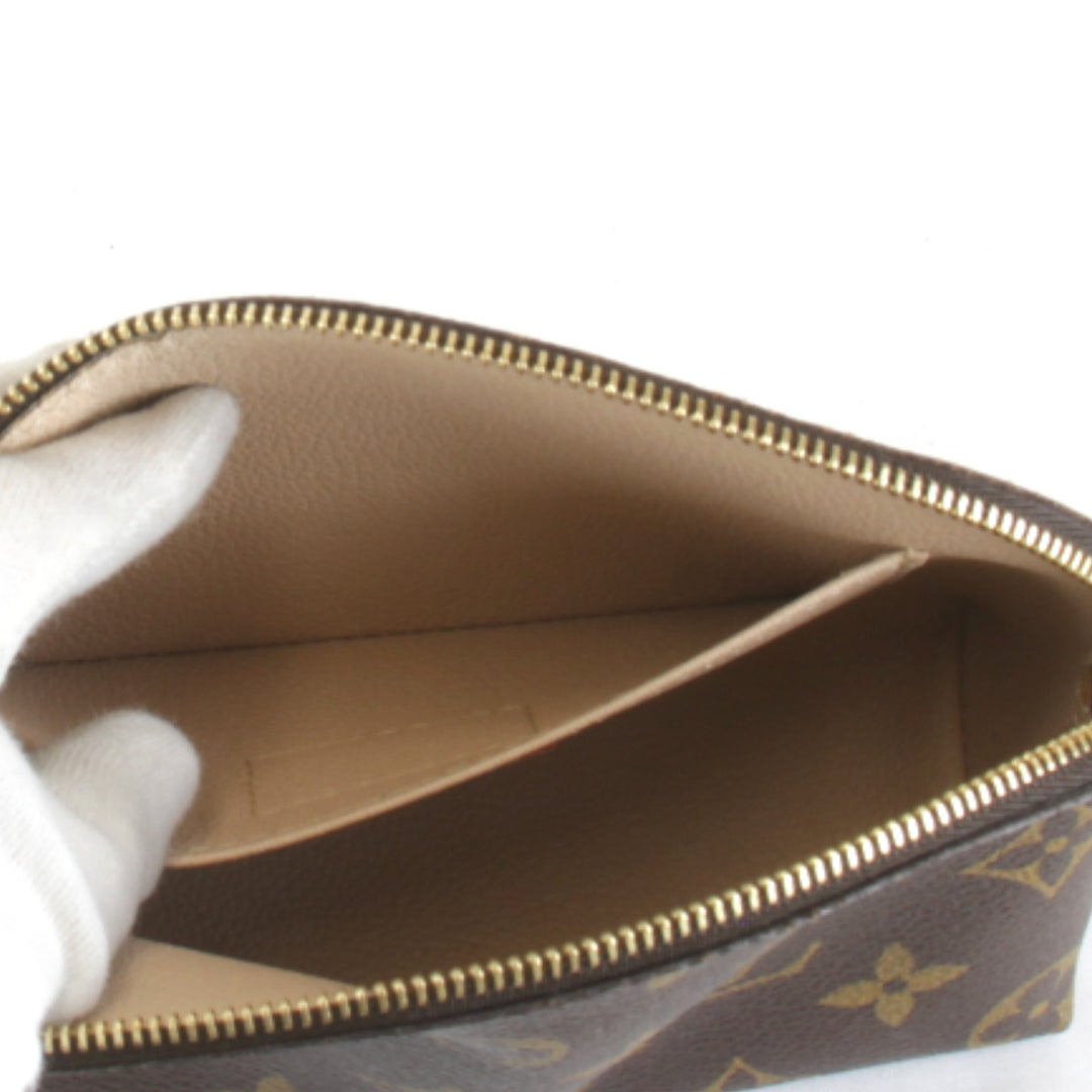 美品『USED』 
LOUIS VUITTON ルイ・ヴィトン 
 ポシェットコスメティックPM M47515 化粧ポーチ 
モノグラムキャンバス ブラウン