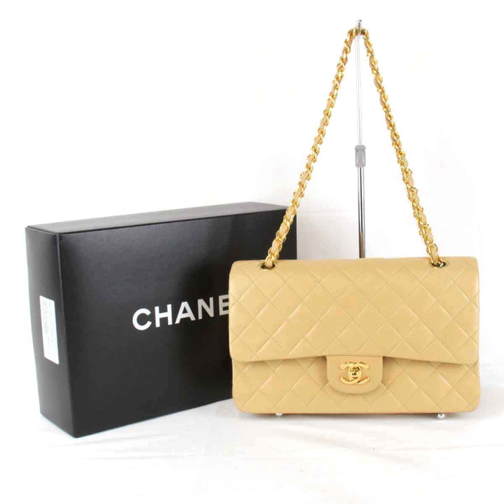 良品『USED』 
CHANEL シャネル 
 マトラッセ チェーンショルダー ショルダーバッグ 
ラムスキン ベージュ