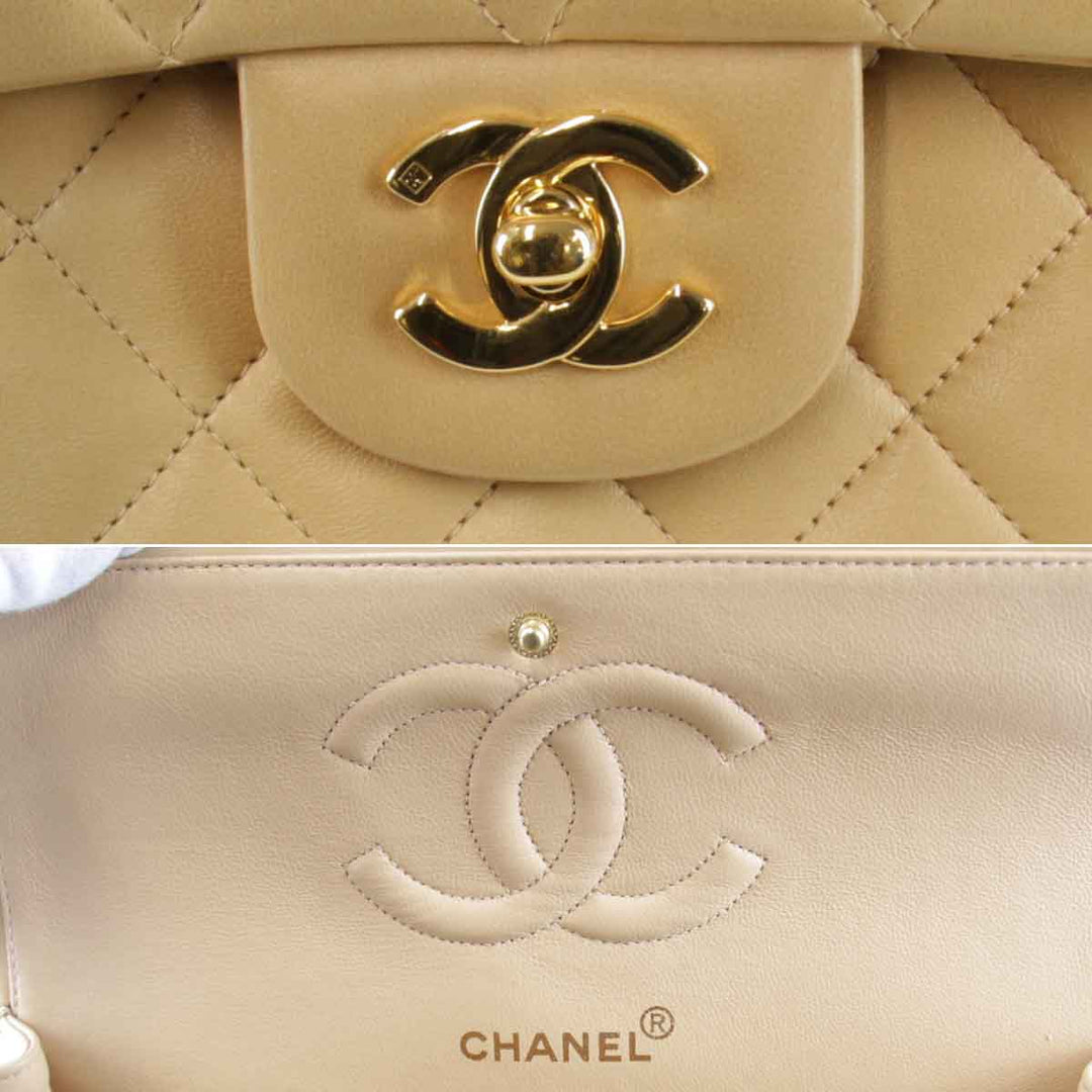 良品『USED』 
CHANEL シャネル 
 マトラッセ チェーンショルダー ショルダーバッグ 
ラムスキン ベージュ