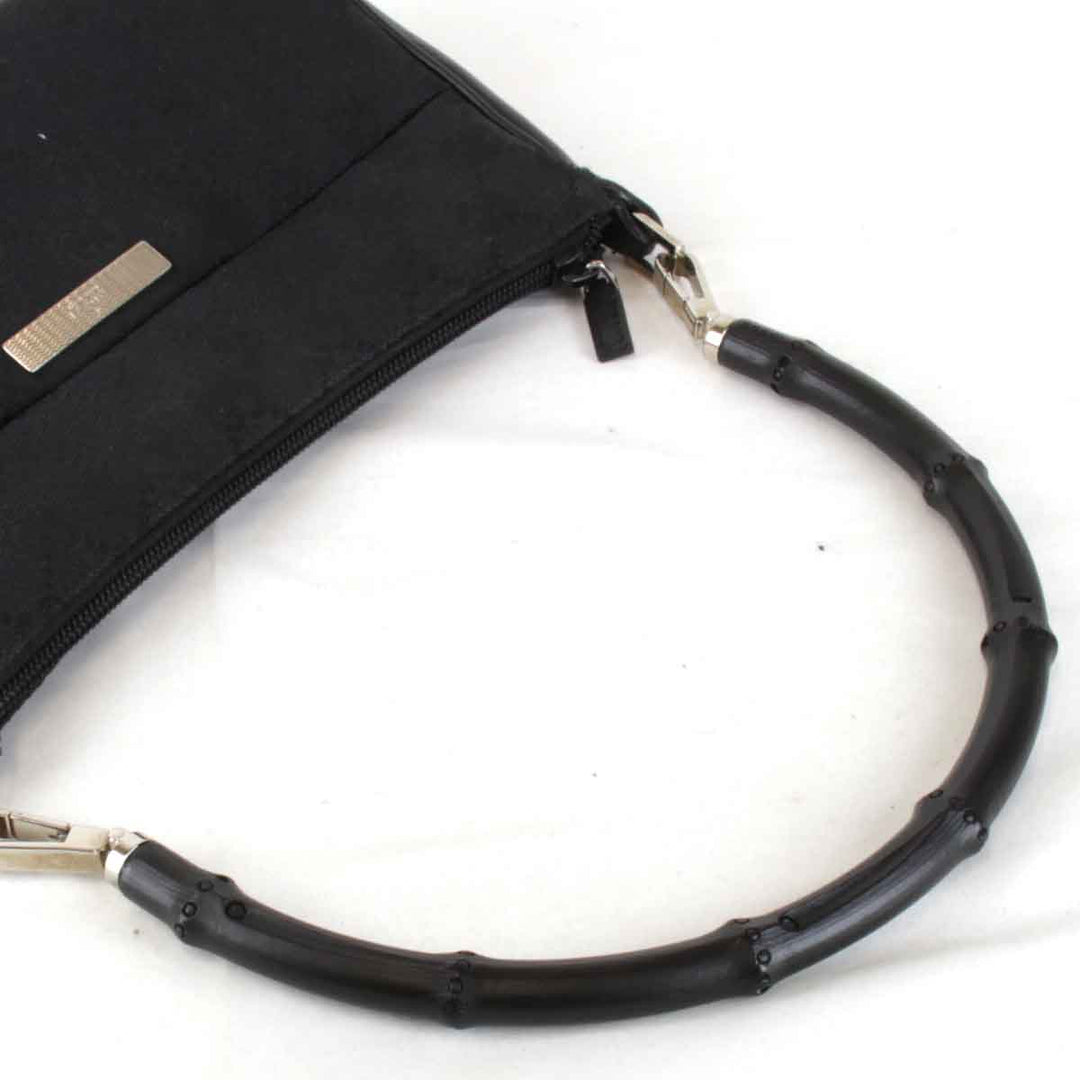 良品『USED』 
GUCCI グッチ 
 001・3870 001274 ハンドバッグ 
バンブー/GGキャンバス ブラック