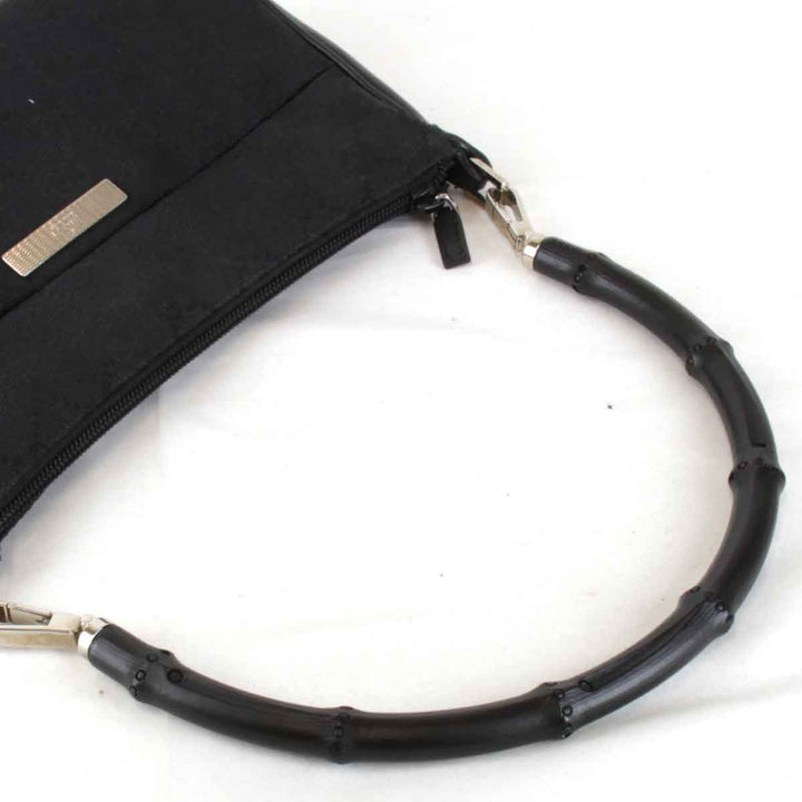 良品『USED』 
GUCCI グッチ 
 001・3870 001274 ハンドバッグ 
バンブー/GGキャンバス ブラック