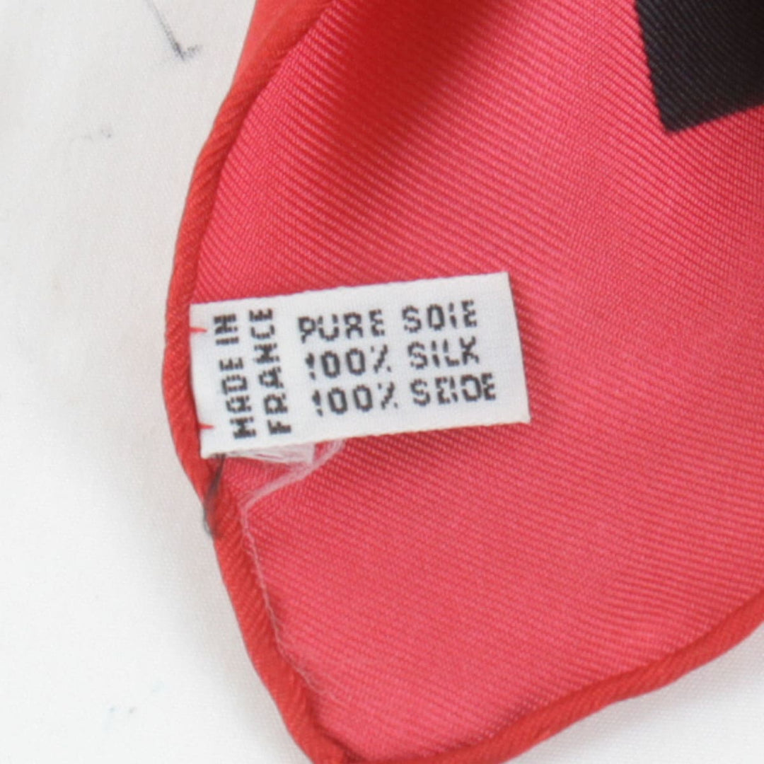 『USED』 
CELINE セリーヌ 
 スカーフ 
シルク レッド×ブラック