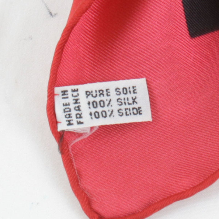 『USED』 
CELINE セリーヌ 
 スカーフ 
シルク レッド×ブラック