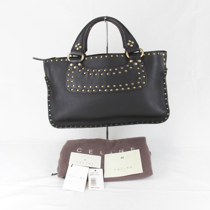 美品『USED』 
CELINE セリーヌ 
 ハンドバッグ 
レザー ブラック