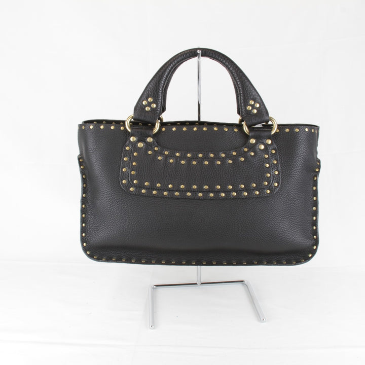 美品『USED』 
CELINE セリーヌ 
 ハンドバッグ 
レザー ブラック