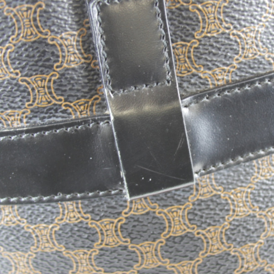 良品『USED』 
CELINE セリーヌ 
 マカダム柄 DM00/2 トートバッグ 
PVC/レザー ブラウン ベーシック シックな色