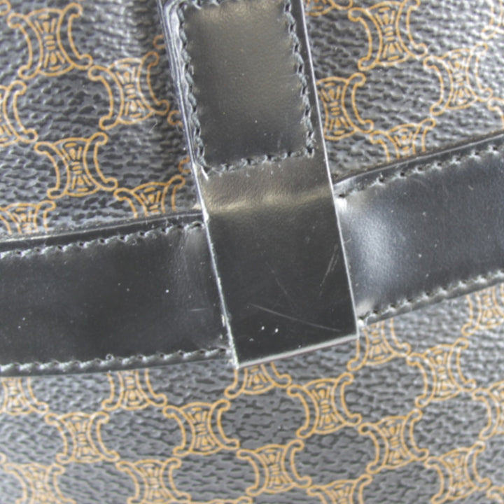 良品『USED』 
CELINE セリーヌ 
 マカダム柄 DM00/2 トートバッグ 
PVC/レザー ブラウン ベーシック シックな色