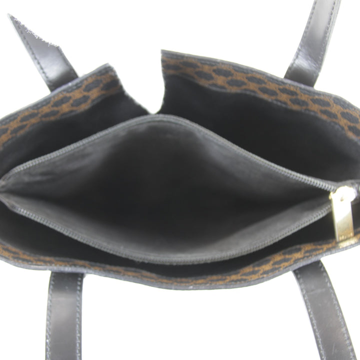 良品『USED』 
CELINE セリーヌ 
 マカダム柄 DM00/2 トートバッグ 
PVC/レザー ブラウン ベーシック シックな色