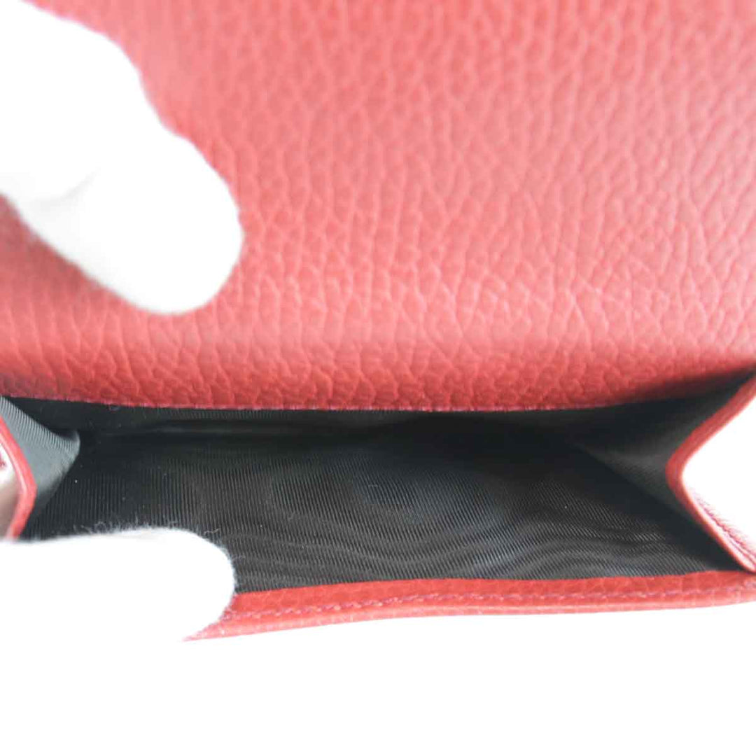 美品『USED』 
GUCCI グッチ 
 インターロッキングG 615525・2184 二つ折り財布 
レザー レッド