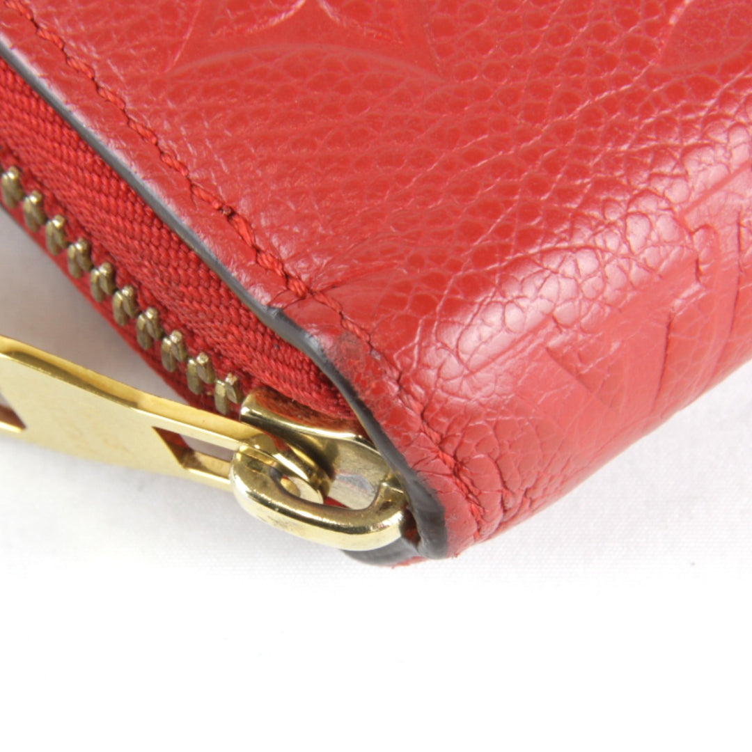 良品『USED』 
LOUIS VUITTON ルイ・ヴィトン 
 ジッピーウォレット M61865 長財布 
モノグラムアンプラント レッド
