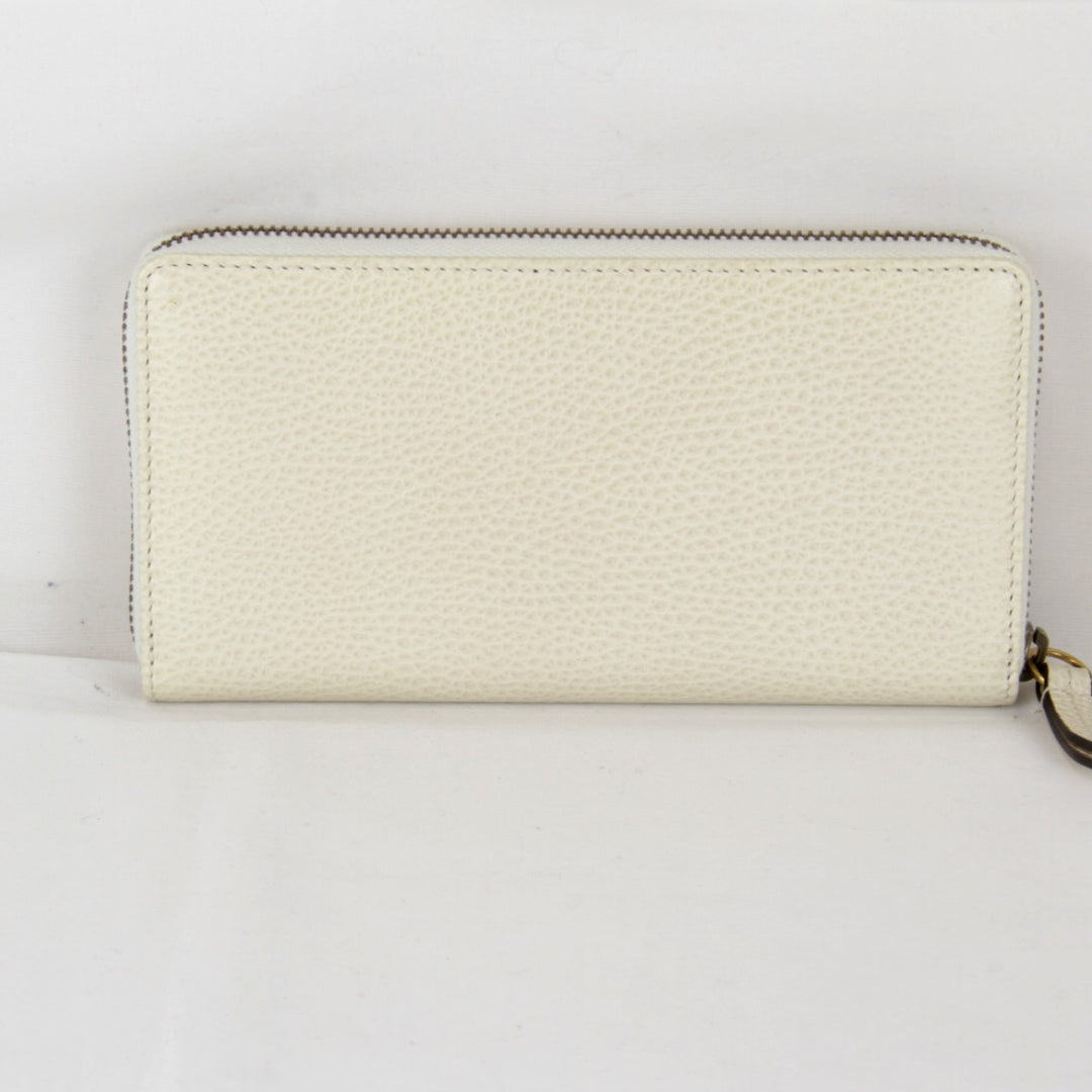 【価格改定】良品『USED』 
GUCCI グッチ 
 GGマーモント ラウンドファスナー 524291・525040 長財布 
レザー ホワイト
