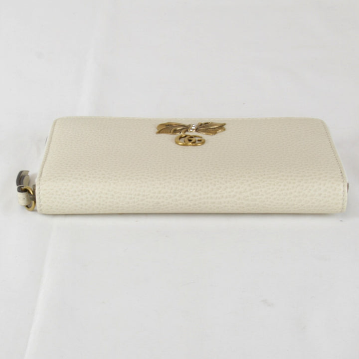 【価格改定】良品『USED』 
GUCCI グッチ 
 GGマーモント ラウンドファスナー 524291・525040 長財布 
レザー ホワイト