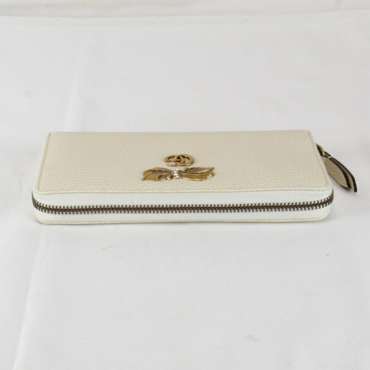 【価格改定】良品『USED』 
GUCCI グッチ 
 GGマーモント ラウンドファスナー 524291・525040 長財布 
レザー ホワイト