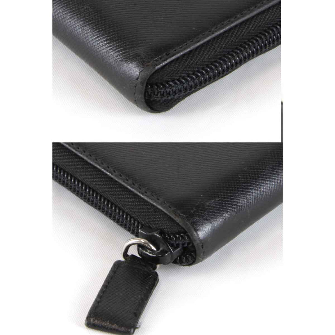『USED』 
PRADA プラダ 
 サフィアーノ ラウンドファスナー M506A 長財布 
レザー ブラック