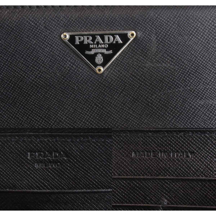 『USED』 
PRADA プラダ 
 サフィアーノ ラウンドファスナー M506A 長財布 
レザー ブラック