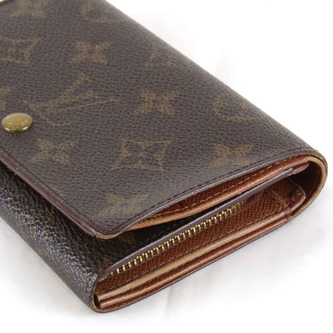 『USED』 
LOUIS VUITTON ルイ・ヴィトン 
 ポルトモネビエトレゾール M61730 二つ折り財布 
モノグラムキャンバス ブラウン
