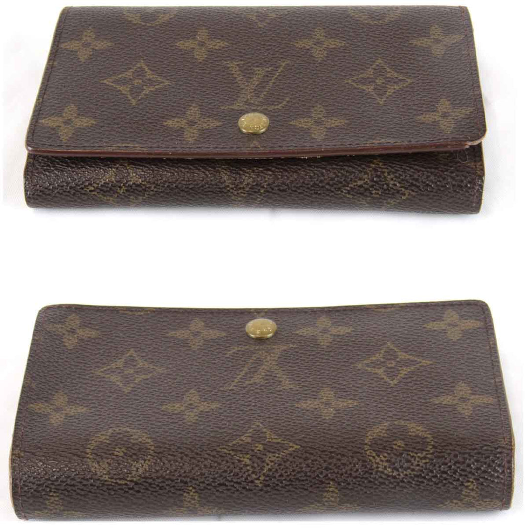 『USED』 
LOUIS VUITTON ルイ・ヴィトン 
 ポルトモネビエトレゾール M61730 二つ折り財布 
モノグラムキャンバス ブラウン