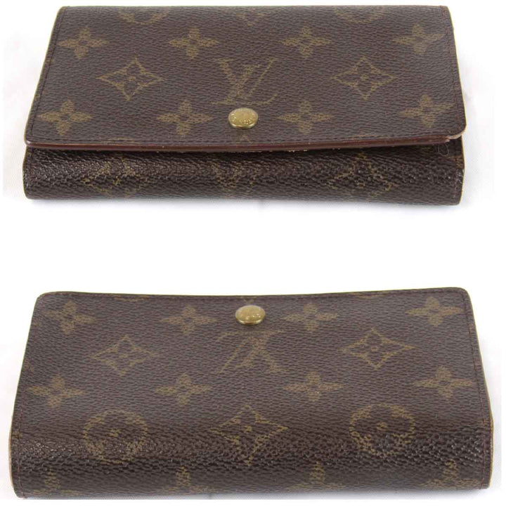 『USED』 
LOUIS VUITTON ルイ・ヴィトン 
 ポルトモネビエトレゾール M61730 二つ折り財布 
モノグラムキャンバス ブラウン