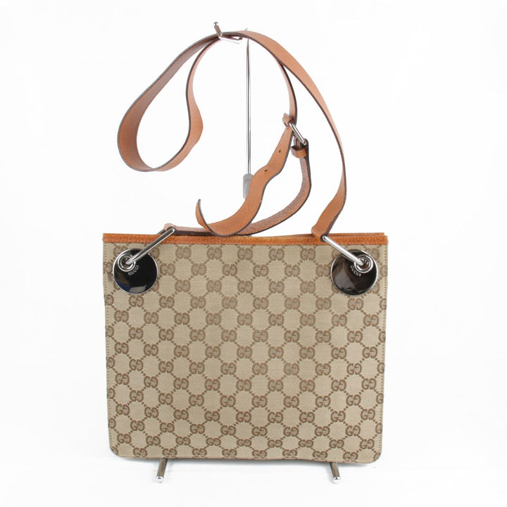 『USED』 
GUCCI グッチ 
 120841 200047 ショルダーバッグ 
GGキャンバス ベージュ