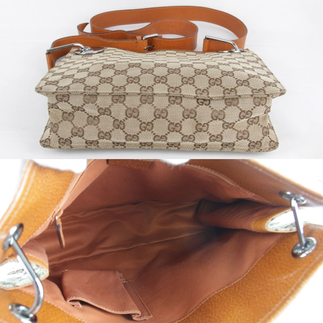 『USED』 
GUCCI グッチ 
 120841 200047 ショルダーバッグ 
GGキャンバス ベージュ