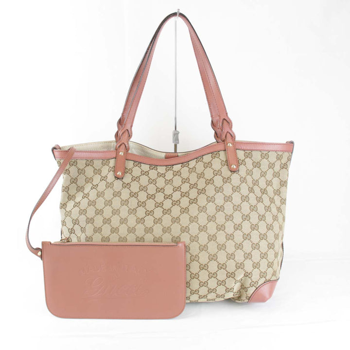 『USED』 
GUCCI グッチ 
 247209 493075 トートバッグ 
GGキャンバス ベージュ