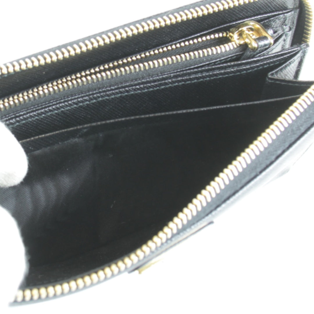 【価格改定】美品『USED』 
PRADA プラダ 
 サフィアーノラウンドファスナー 長財布 
レザー ブラック