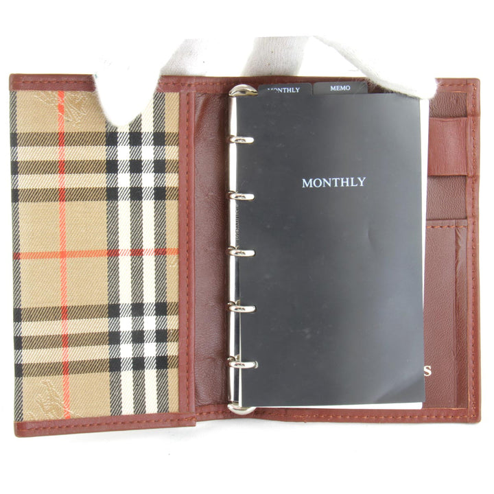 『USED』 
BURBERRY バーバリー 
 手帳カバー 
キャンバス/レザー  ベージュ