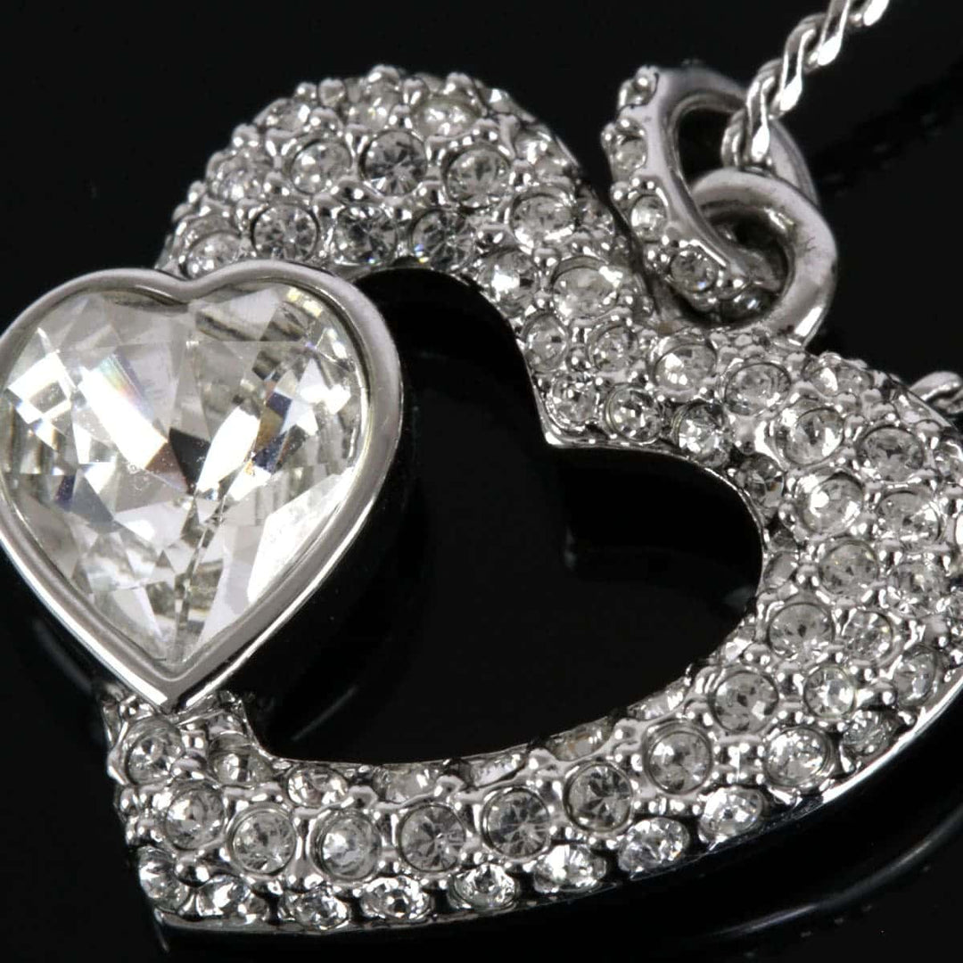 美品『USED』 クリスタル /ロジウムコーティング 
SWAROVSKI エモーション ペンダント ハート ネックレス